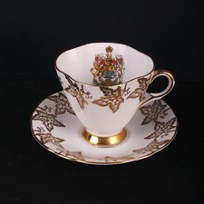 Windsor Bone China Hand-Painted Cottage Scene Creamer & Open Sugar Bowl Set — listing 2