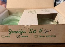 Set of 4 Small Vintage Green Glass Bottles (Miniature Apothecary/Souvenir Bottles) — listing 3