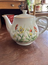 Vintage Japanese Celadon Green Teapot with Hand-Painted Raised Cherry Blossom Design — listing 5