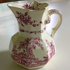 Mason's Patent Ironstone Brown Transferware Pitcher, 8 inch — listing 3
