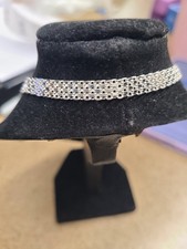 Sterling Silver Multi-Strand Woven Foxtail Bracelet with Filigree Station Links, 7.5", listing 3