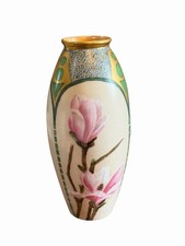 Limoges Gilt Chinoiserie Twin-Handled Bulbous Vase with Figural Gold Handles — listing 5