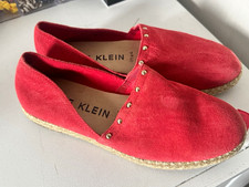 Anne Klein AK iflex Tan Quilted Leather Espadrille Flats with Gold Chain, Women's 6.5, listing 5