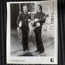 The Wilburn Brothers (Teddy & Doyle) Signed Decca Records Promotional Photo, WSM Grand Ole Opry, 8x10 Black & White, circa 1950s
