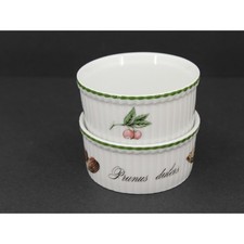Apilco France Porcelain Ramekins with Cherry Blossom Motif, Pair Set of 4, listing 3
