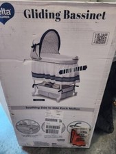 Delta Children White Sweet Beginnings Bassinet with Canopy and Music/Vibration Module — listing 5