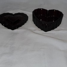 Avon 1876 Cape Cod Ruby Red Glass Dessert/Sherbet Cups and Saucers Set