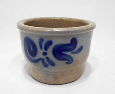 Vintage Westerwald Salt-Glazed Stoneware Lidded Crock with Cobalt Bullseye — listing 5