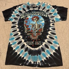 Liquid Blue Tie Dye T-Shirt, Green/Brown Spiral Pattern, Size Large — listing 5