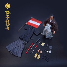 Japanese Samurai Warrior Figural Sculpture on Wood Base with Nameplate — listing 2