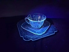 Federal Glass Amber Depression Glass Dinnerware Set — Madrid/Patrician Pattern (Multi-Piece) — listing 3