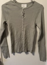 Soho & Stella New York Pale Yellow Button-Front Cardigan, Women's Size L