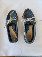 Frye Quincy Tie Leather Boat Shoe Light Blue Women's Size 10