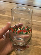 Vintage Holly & Berry Clear Glass Christmas Saucers, Set of 2 — listing 3