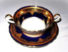 Cobalt Blue Two-Handled Cream Soup Bowl / Chili Bowl — listing 2