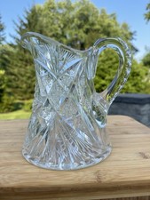 American Brilliant Period Cut Glass Water Pitcher with Sawtooth Rim — listing 3