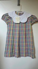 The Beaufort Bonnet Company Baby Girl Peter Pan Collar Dress, Blue Bow & Rose Floral Print, Size 1-3M — listing 3