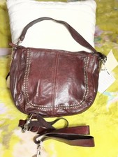 Campomaggi Cognac Leather Studded Hobo Shoulder Bag with Multicolor Cabochons — listing 5