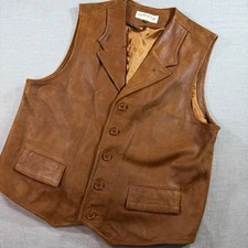 Orvis Leather Fly Fishing Vest, Men's Size Small — listing 2