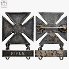 U.S. Army Sterling Silver Marksman Qualification Badge with Rifle Bar — listing 5