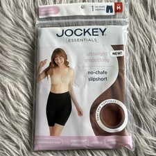 Jockey Slipshort Shapewear Boyshort, Grey with Black Floral Lace Waistband, Size XL — listing 3