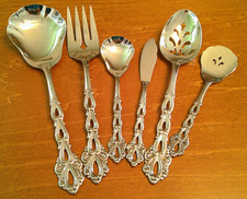 Oneida Community Chandelier Stainless 5-Piece Serving Set — listing 3