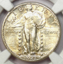 Standing Liberty Silver Quarter, Type 2 (1917-1930), Date Partially Worn Date readable — listing 4