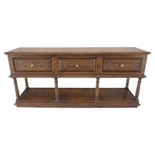 Vintage Spanish Revival Style Carved Wood Credenza / Sideboard — listing 4