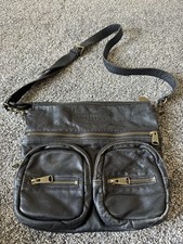 Liebeskind Berlin Black Pebbled Leather Crossbody Hobo Bag with Cargo Pockets — listing 4