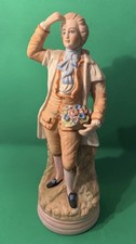 Porcelain Figurine of Seated Georgian Gentleman with Bouquet No mark at all — listing 5