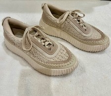 Dolce Vita Dolen Crochet Platform Sneaker, Women's Size 10, Cream/Sand