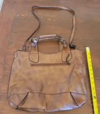 Worthington Navy Blue Whipstitched Leather-Look Tote Handbag — listing 3