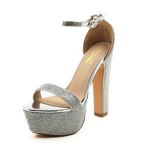 Rhinestone Crystal Mesh Pointed-Toe Stiletto Heels with Ruffle Detail