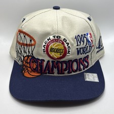 Vintage 1995 Houston Rockets Back-to-Back NBA World Champions Snapback Baseball Cap OSFA — listing 4