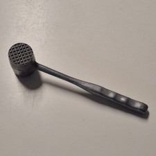 Vintage Cast Aluminum Spring-Loaded Meat Tenderizer Press with Tray, Maker Unknown — listing 5
