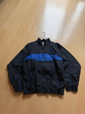 Vintage 1990s Umbro Premier Nylon Windbreaker Track Jacket, Navy/Teal/Pink