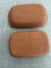 Vintage Terra Cotta Covered Clay Baker / Bread Dome with Wheat Motif Lid — listing 5