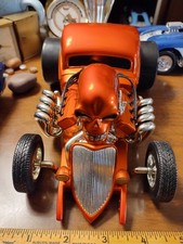 Vintage Die-Cast Hot Rod Pickup Truck with Chevron Flame Decals — listing 3