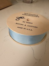 Vintage LANDSCO Grosgrain Ribbon Roll, No. 40, 10 Yards, Dark Teal/Navy — listing 3