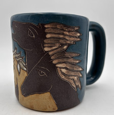 Mara Mexico Square Stoneware Mug with Stylized Hummingbird — listing 3