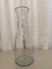 Clear Glass 1 Litre Carafe with Embossed Seal Medallion