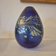 Ceramic Egg-Form Bud Vase with Iridescent Glaze — listing 5