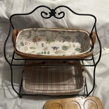 Longaberger Wood and Metal Two-Tier Storage Rack — listing 3