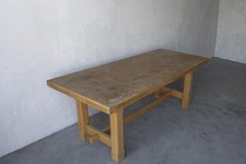Antique Trestle-Base Extension Dining Table with Carved Scroll Feet and Turned Stretcher, circa 1920s-1930s — listing 6