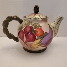 Pacific Rim Handpainted Ceramic Teapot with Rope Twist Handle and Spout — listing 6