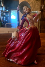 Royal Doulton 'Autumn Breezes' HN1934 Figurine of a Lady in Red Dress — listing 4
