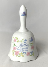 Vintage Porcelain Mother's Day Bell with Floral Design — listing 5