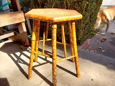 Antique Victorian Tiger Bamboo Three-Tier Plant Stand / Pedestal Table — listing 2