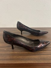 Stuart Weitzman Tortoiseshell Patent Leather Pointed-Toe Stiletto Pumps, Size 9M, listing 4