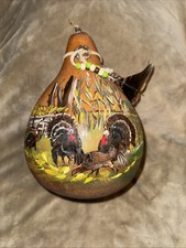 Vintage Hand-Painted Gourd Maraca with Floral Design — listing 4